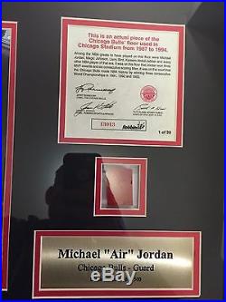 MICHAEL JORDAN SIGNED UDA Upper Deck CHICAGO BULLS FRAMED 8x10 Photo WithFLOOR