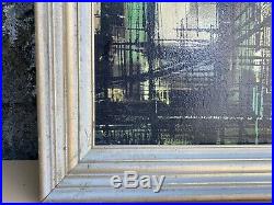 MID Century Modern Bernard Buffet New York Skyline 58 Framed Picture