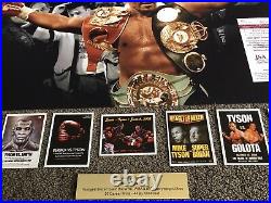 MIKE TYSON Autograph Signed Photo 16x20 +29 Fight Boxing Cards FRAMED JSA COA