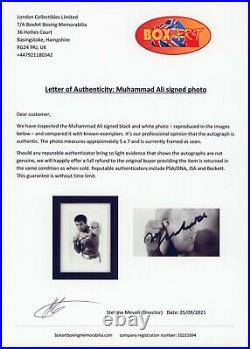 MUHAMMAD ALI signed autographed photo framed (LOA) Cassius Clay before Tyson