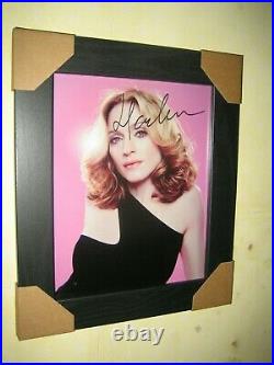Madonna Excellent Hand Signed Photograph (8x10) Framed With CoA
