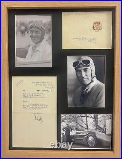 Malcolm Campbell Racing Driver Hand Signed Oak Framed Photo (16' x 12') & COA