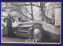 Malcolm Campbell Racing Driver Hand Signed Oak Framed Photo (16' x 12') & COA