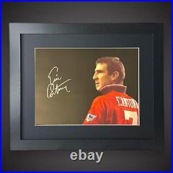 Manchester United Eric Cantona Hand Signed And Framed 16x12 Photo £200 With COA