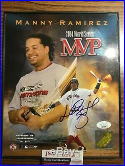 Manny Ramirez Signed Auto Framed 8x10 Boston Red Sox 2004 WS MVP Photo JSA COA
