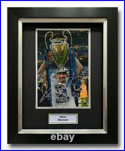 Marco Materazzi Hand Signed Framed Photo Display Inter Milan Autograph