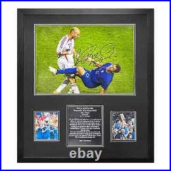 Marco Materazzi Signed Framed 2006 Italy World Cup Photograph