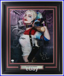 Margot Robbie Signed Framed 16x20 Harley Quinn Suicide Squad Photo JSA