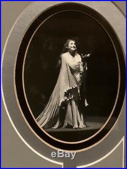 Maria Callas SIGNED 4x6 Photo in Matted Frame OPERA Autograph Very Nice