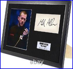 Mark Allen Snooker Hand Signed Autograph Mounted & Framed A4 Tribute COA