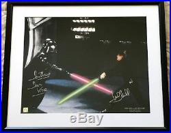 Mark Hamill Dave Prowse signed auto Star Wars ROTJ 16x20 photo poster FRAMED COA