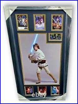 Mark Hamill Signed Autographed Cut Star Wars Framed With Photos GV 907397