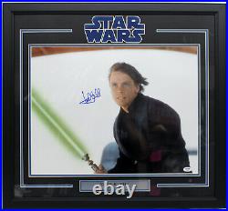 Mark Hamill Signed Luke Skywalker Star Wars 16x20 Photo Framed Psa/dna #y93451