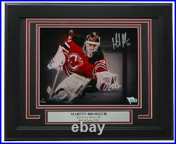 Martin Brodeur Signed Framed 8x10 New Jersey Devils Save Photo Fanatics