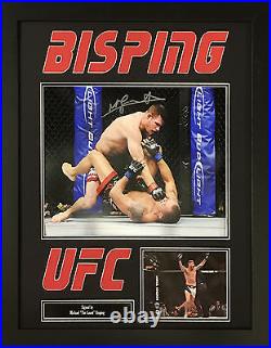 Michael Bisping Signed Framed Photo Ufc Champion Ultimate Fighter Coa & Proof