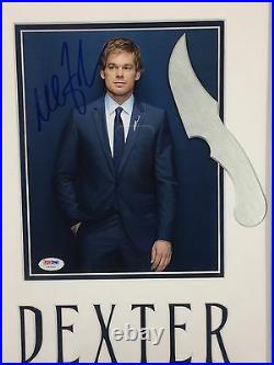 Michael C Hall DEXTER Signed 8x10 Framed With Prop. PSA/DNA Certificate