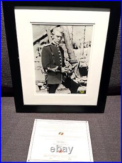 Michael Caine 100% Guaranteed Hand Signed'Zulu' Photo Framed 37 x 41cm & COA