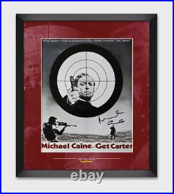 Michael Caine Signed & Framed 10X8 Photo Get Carter GENUINE AUTOGRAPH AFTAL COA