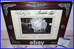 Michael J Fox Christopher Lloyd signed Back To The Future Framed Picture Beckett