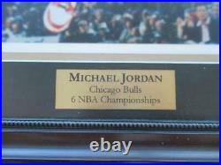 Michael Jordan 6th Championship Framed Signed 16x20 Photo Auto UDA BAE99272