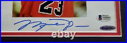 Michael Jordan Autographed Framed 8x10.5 Photo UDA Gem 10 Auto Beckett AA01267