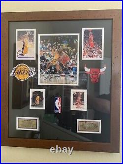 Michael Jordan Kobe Bryant Dual Signed Framed Autograph Photo With Auto COA