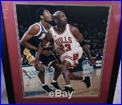 Michael Jordan / Kobe Bryant Signed Framed 16 x 20 UDA & LOA Global Authentics