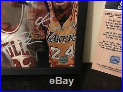Michael Jordan & Kobe & Lebron James Autographed Signed NBA Photo A4 Framed COA