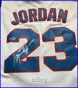 Michael Jordan SIGNED Framed Space Jam Jersey Beckett Authentication COA