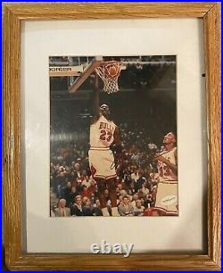 Michael Jordan Signed 8x10 Photo Auto Card Framed COA