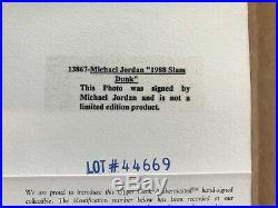 Michael Jordan Signed Autographed 16x20 Framed 88 Gatorade Slam Dunk photo UDA