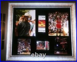 Michael Jordan Signed Chicago Bulls all Time Great Auto Photo Beckett Framed