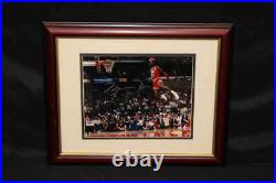 Michael Jordan Signed Framed Photo Bulls Hof Ud Sticker Pc1603