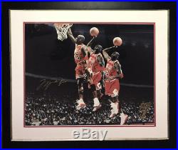 Michael Jordan UDA Signed 16x20 Triple Exposure Framed Photo LE #160/223 Auto