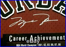 Michael Jordan signed Career Achievements jersey photo framed mint auto UDA COA
