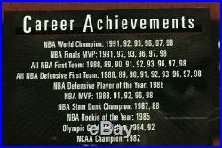 Michael Jordan signed Career Achievements jersey photo framed mint auto UDA COA