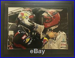 Michael Schumacher + Sebastian Vettel Signed Huge 30x20 Framed Photo+photo Proof