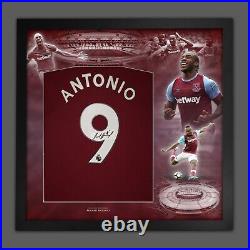 Michail Antonio Signed West Ham United Football Shirt In Framed Picture Display