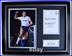 Mick Harford Signed Autograph 16x12 framed photo display Luton Town Football COA
