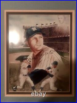 Mickey Charles Mantle Full Name Signed Autographed 8x10 framed Photo JSA# B34704