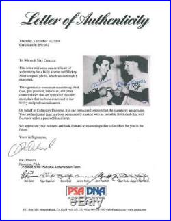 Mickey Mantle & Billy Martin Signed Framed 8x10 Photo PSA/DNA LOA #B97282