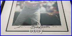 Mickey Mantle / Neil Leifer Signed and Framed 16x20 Upper Deck UDA #341/500