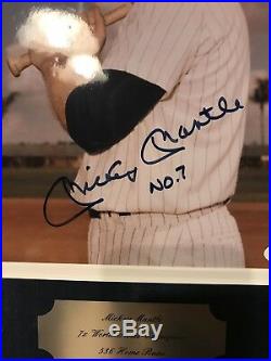 Mickey Mantle Signed Autographed Photo No. 7 JSA 16x14 Framed Matted Yankees