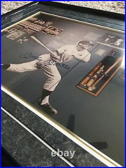 Mickey Mantle Signed Baseball Ball And Autographed Framed Picture
