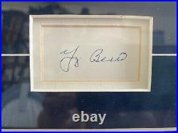 Mickey Mantle Yogi Berra Whitey Ford autographed photo framed 31x29 JSA COA