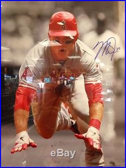 Mike Trout Angels Signed 16x20 Photo Framed Best Authentics