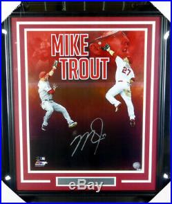 Mike Trout Autographed Signed Framed 16x20 Photo Los Angeles Angels Mlb 146658