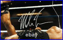 Mike Tyson Authentic Autographed Signed Framed 16x20 Photo Beckett Bas 191221