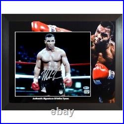 Mike Tyson Boxing Legend Custom Framed Signed Autograph Photo Display BAS