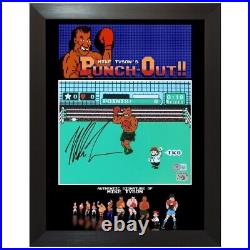 Mike Tyson Punch Out Boxing Custom Framed Signed Autograph Photo Display BAS A